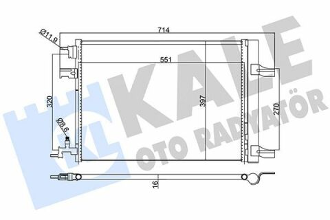 KALE OPEL Радиатор кондиционера Astra J,Insignia,Zafira