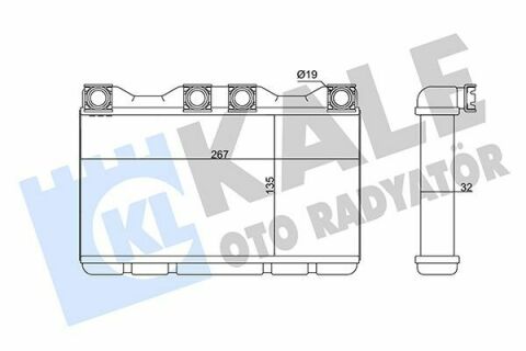 KALE BMW Радиатор отопления 7 E38 94-