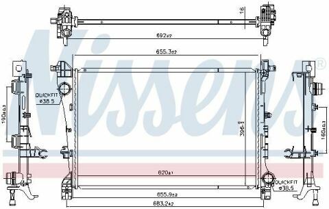 Радиатор FIAT 500 L (12-) 0.9 Twinair TURBO