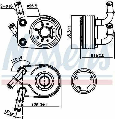 Радиатор масляный FIAT MULTIPLA (186) (98-) 1.9 JTD