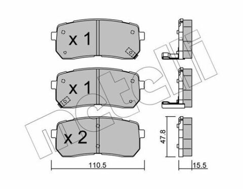 Колодки тормозные (задние) Hyundai H-1/ix55 07-/Kia Carnival 06-/Sorento III 15-