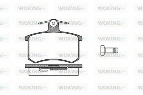 Тормозные колодки зад. FIAT CROMA /VW SCIROCCO /Audi /A6/A8 1.6-2.8 82-98