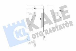 KALE OPEL Випарник Vectra B 95-