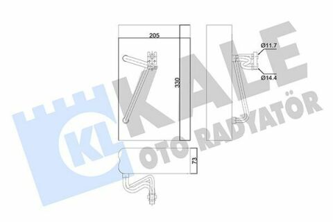 KALE OPEL Испаритель Vectra B 95-