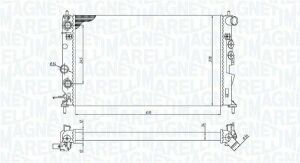 Радіатор двигуна opel vectra b* 1,6 1,8 2,0 2,5 v6 2,6 v6 2,0di