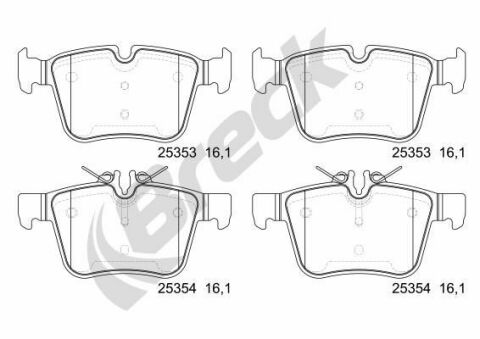 Тормозные колодки (задние) MB C-class (W205/A205/S205/C205) 13- (Ate)