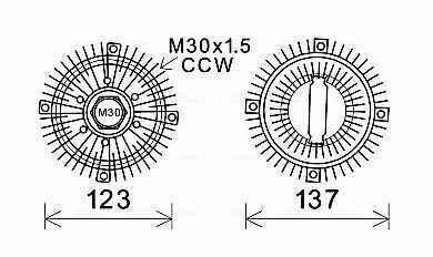 Вискомуфта в зборі OMEGA A OPEL Вискомуфта в зборі OMEGA A OPEL