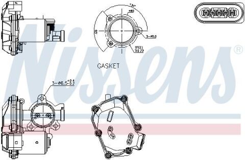 Клапан egr (системы рециркуляции вг) a4 b8, a4 b9, a5, q5, a6 c7