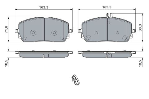Колодки гальмівні (передні) MB G-class (W463) 18- Колодки гальмівні (передні) MB G-class (W463) 18-
