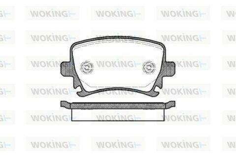 Гальмівні колодки зад. Caddy III/Golf V/Audi A4 03-