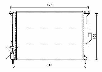 Радіатор охолодження sandero, logan 1.4/1.6,1.5dci