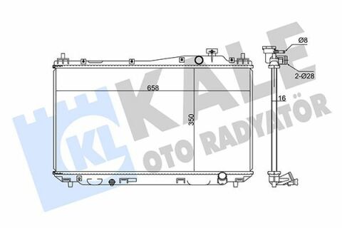 KALE HONDA Радиатор охлаждения Civic VII 1.4/1.7 01-