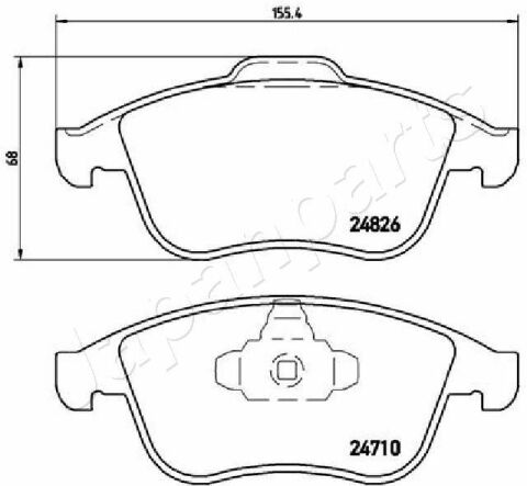 JAPANPARTS RENAULT Гальмівні колодки передн. Megane III, SCENIC 09-