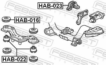 Сайлентблок задньої балки Honda CR-V 95-02