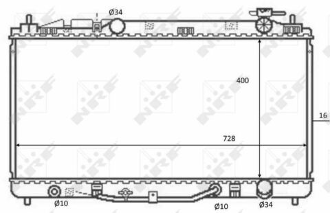 Радіатор охолодження Toyota Camry 2.4 06-11 (АКПП)