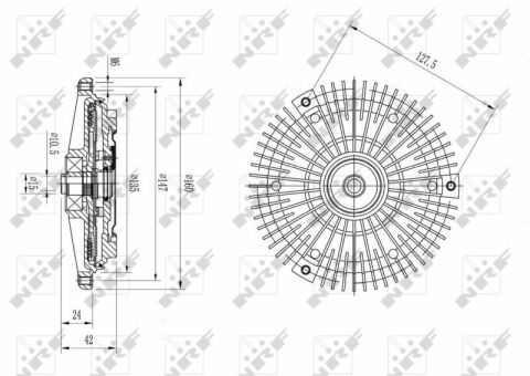 Муфта вентилятора MB E-class (W210)/S-class (W140)/SL (R129) 91- M103/M104