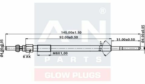 Свеча накаливания Antara 2.2CDTI,Chevrolet Captiva 2.2D,Cruze OPEL