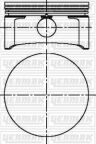 Поршень с кольцами и пальцем (размер отв. 80.5/STD) Astra G 1.8 (4цл.) (X 1.8 XE1, Z 1.8 XE, Z 1.8 XEL)