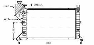 Радіатор охолодження MERCEDES-BENZ SPRINTER SERIES B901/B902 (1995) SPRINTER 214 2.3