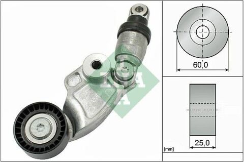 Натяжник ременя генератора Mazda 3/6/CX-5 1.5/2.2D 12- (60x25)