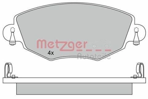 Комплект гальмівних накладок, дискове гальмо Комплект гальмівних накладок, дискове гальмо