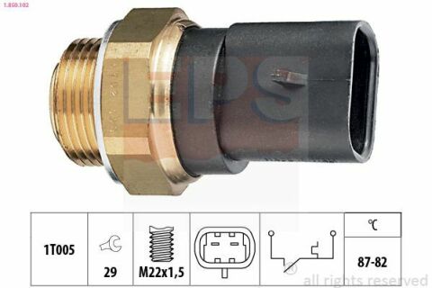 EPS OPEL Датчик включения вентилятора радиатора Astra F,Vectra A 1.4/2.0 88-