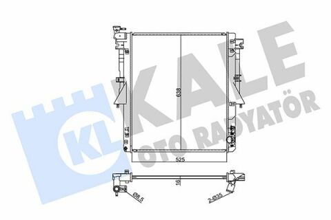 KALE MITSUBISHI Радіатор охолодження L200 2.2/2.4 DI-D 14-