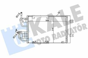 KALE OPEL Радиатор кондиционера Astra H,Zafira B