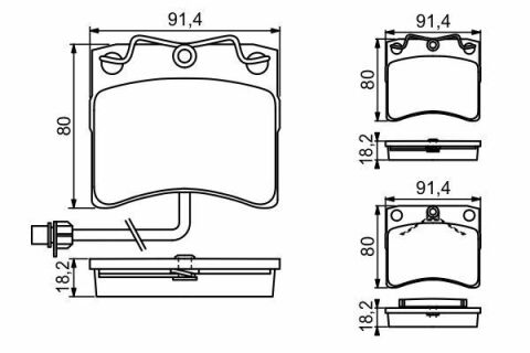 Колодки тормозные (передние) VW T4 90-03 (+датчик)