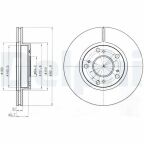Диск гальмівній передніcivic viii hybrid 06-