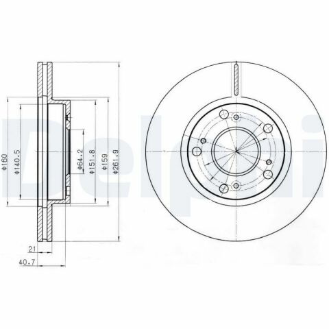 Диск тормозной переднеcivic viii hybrid 06-