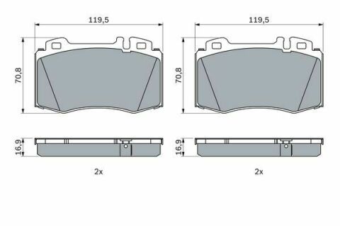 Колодки тормозные (передние) MB S-Class (W220) 98-05