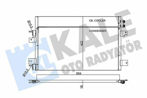 KALE CHRYSLER Радиатор кондиционера Sebring,Jeep Compass,Patriot 06-