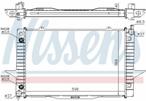 Радіатор  VOLVO  C70(98-)2.0  T(+)[OE  36000001]