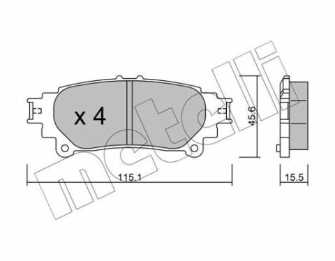 Колодки гальмівні (задні) Lexus RX 08-15