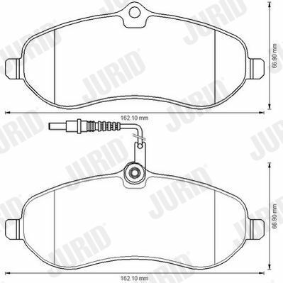 тормозные колодки передниеjumpy fiat scudopeugeot expert 07- (с датчиком)