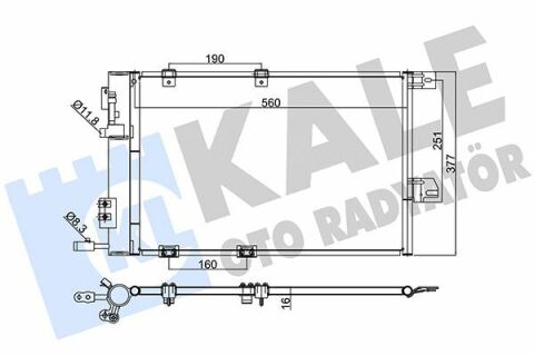 KALE OPEL Радиатор кондиционера Astra G,Zafira A