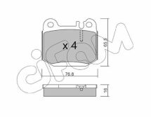 Гальмівні задні колодки (без датч.) MB W163 (ML-klasse)