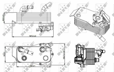 Радиатор масляный BMW 3 (E90) (N52/N53)/X1 (E84) (N20/N52) 04-13 (теплообменник) (АКПП)