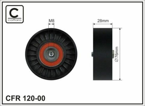 Ролік натягу 76x17x28  Audi A4/A6 1.6/1.8T/2