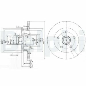 DELPHI VW Диск гальмівний передн.T3 86-