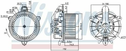 Вентилятор FORD B-MAX (CB2) (12-) 1.0 EcoBoost