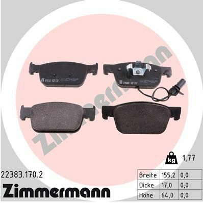 Колодки тормозные (передние) Audi A4/A5 16-(с датчиком) (Teves)