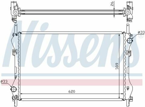 Радиатор FD TRANSIT(00-)2.4 D(+)[OE 1103117]