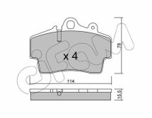 Комплект тормозных колодок, дисковый тормоз