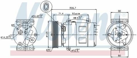 Компрессор NS ALMERA N16(00-)1.5 dCi(+)[OE 82 00 050 141]