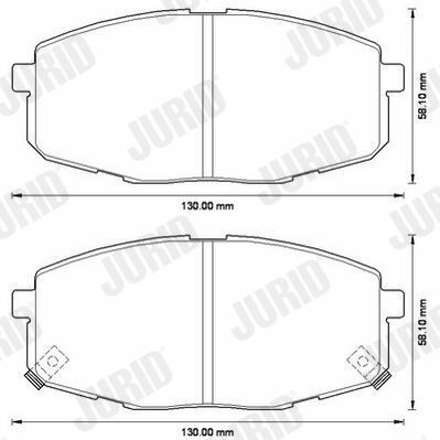 JURID HYUNDAI Гальмівні колодки пров. I30 07- KIA Ceed, Carens 02-