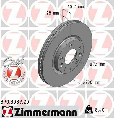 Диск тормозной (передний) Mazda CX-7 06-14 (296x28)