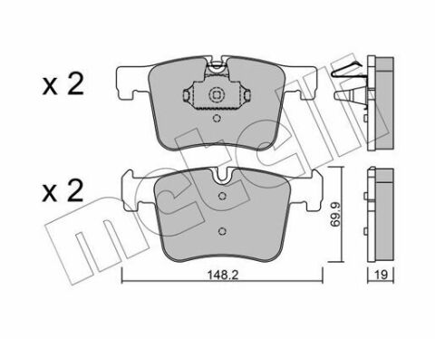 Колодки гальмівні (передні) BMW 1 (F20-21)/2 (F22/F87/F45-46)/3 (F30-31/F34/F80)/4 (F32/F36)/X3 11-