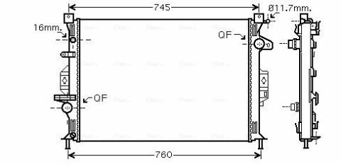 Радіатор охолодження C-Max, Focus, Galaxy, Mondeo IV, LandRover, Volvo 1.6/2.0TDCi FORD